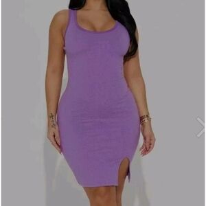 Fashion Nova Lavender Midi Dress